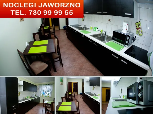 Noclegi Jaworzno — kuchnia i jadalnia
