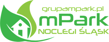 Grupa mPark — Noclegi Śląsk, logo z listkiem